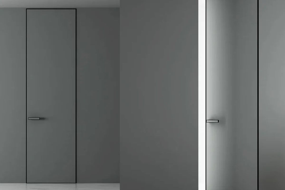 Ușă filomuro premium cu design minimalist, coplanară cu peretele